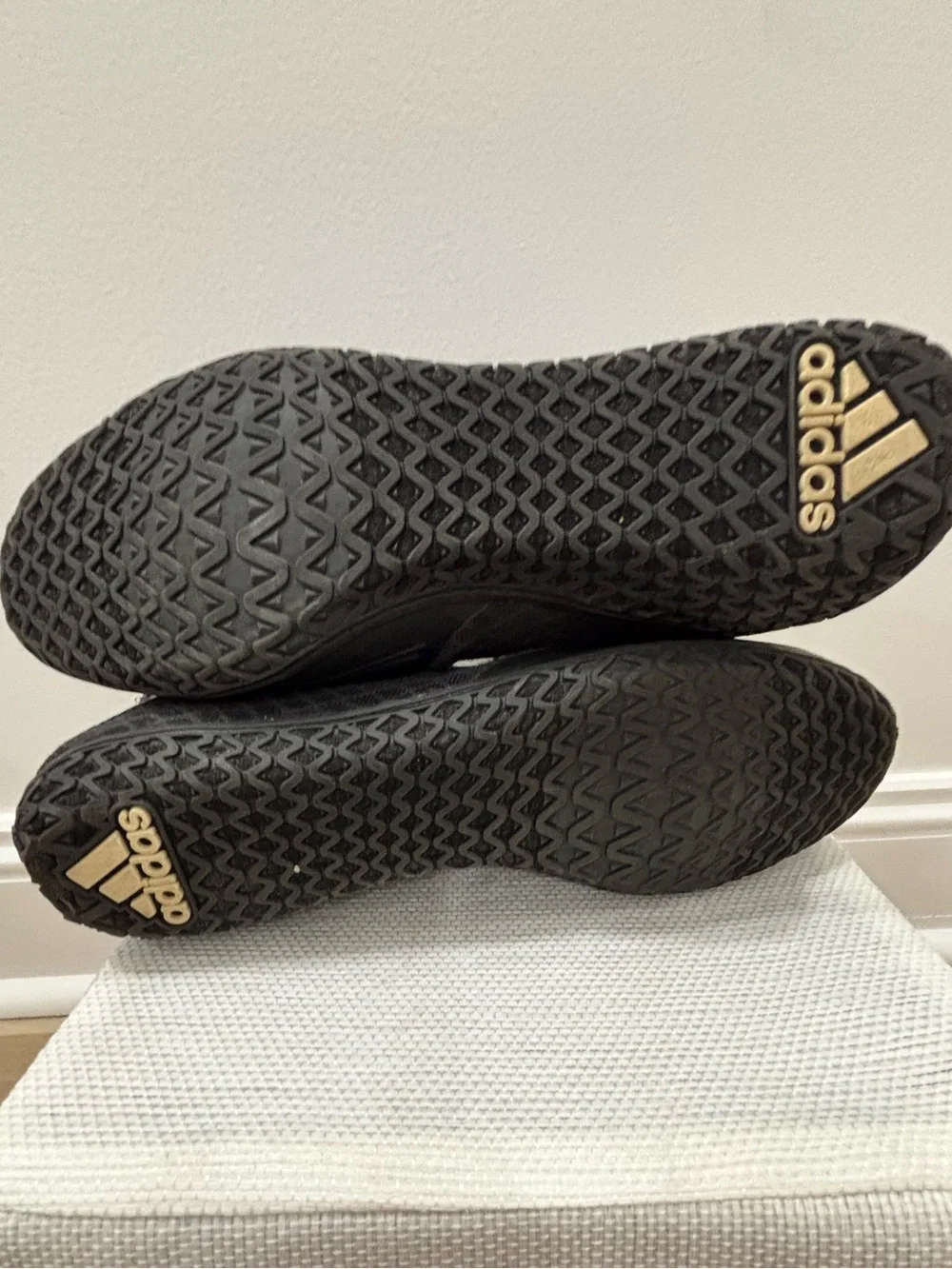 adidas Mat Wizard 4 Wrestling Boxing Shoes Triple Black Carbon AC6971 Men's 9